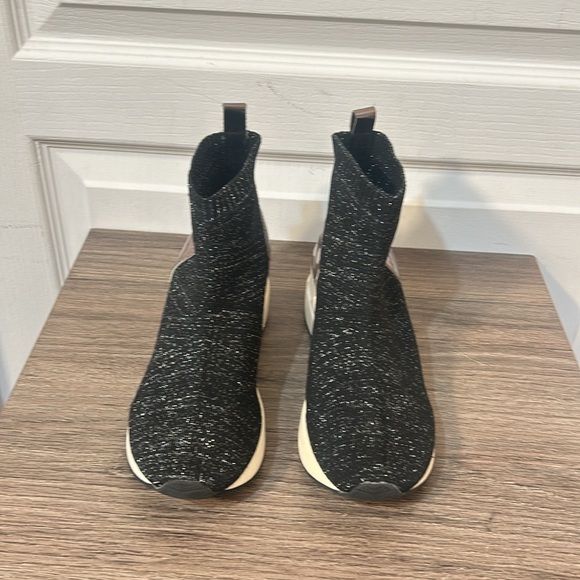 MICHAEL KORS NEOFLEX WEDGE SOCK SNEAKERS BLACK METALIC SIZE 5 - Picture 5 of 8